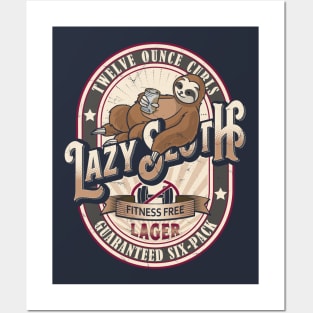 Lazy Sloth Lager Posters and Art